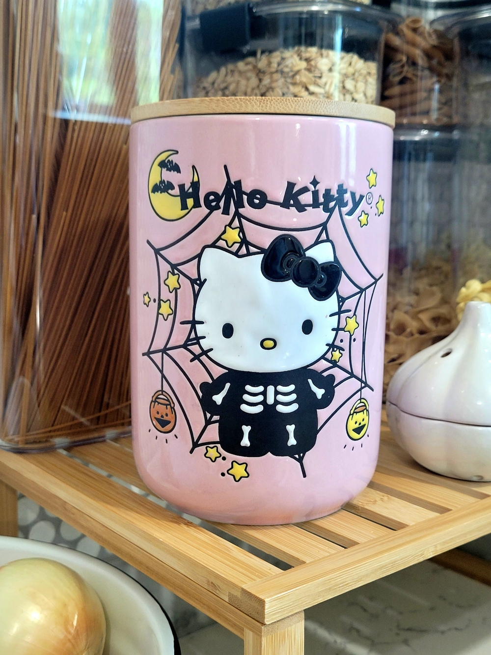 Hello Kitty Pink Halloween Ceramic Canister